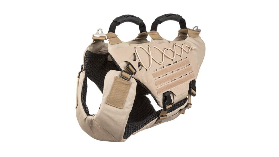 221B Tactical Titan Vest - K-9 Harness w/ Level IIIA K-9 Body Armor, Desert Tan, TTNV-WA-DTT