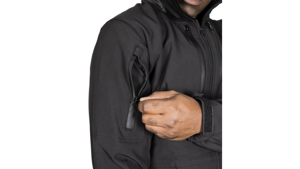 221B Tactical Tradecraft Tactical EDC/CCW Jacket 2.0 w/ Level IIIA Back Panel Only - Men's, Small, Black, TRDJKT20BPO-S-BLK