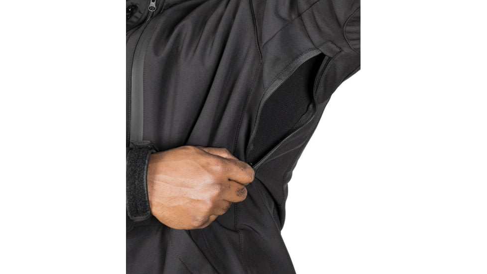 221B Tactical Tradecraft Tactical EDC/CCW Jacket 2.0 w/ Level IIIA Back Panel Only - Men's, Small, Black, TRDJKT20BPO-S-BLK