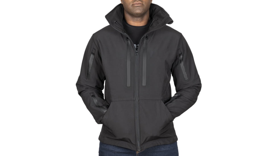 221B Tactical Tradecraft Tactical EDC/CCW Jacket 2.0 w/ Level IIIA Back Panel Only - Men's, Small, Black, TRDJKT20BPO-S-BLK