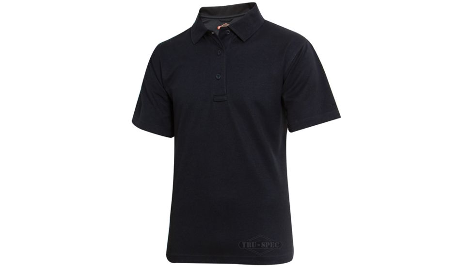 24 7 Series 4393003 Ladies Short Sleeve Polo Shirt Black