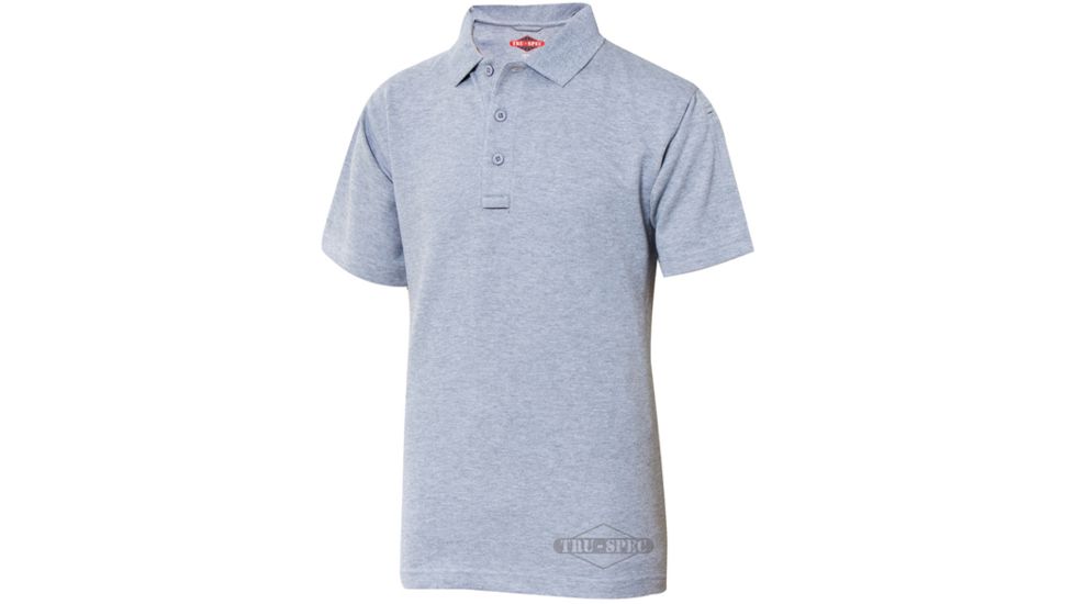 24 7 Series 4397009 Ladies Short Sleeve Polo Shirt Heather Grey