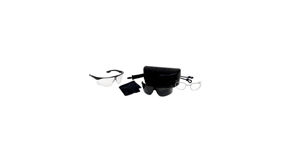 3M E.V.P. Plus Protective Eyewear Kit,Black Frame,Interchangeable Lenses,10/case 40714-10000