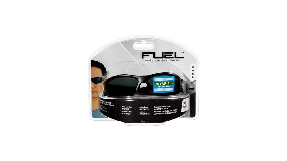 3M Fuel X2P High Performance Safety Eyewear,Two-tone Black Frame,Polarized Gray Lens 90879-80025