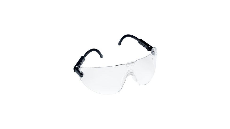 3M Lexa Fighter Protective Eyewear,Black Temple,Clear Lens,Medium,Bulk,10/box,10 boxes/case, 15152-00000-100
