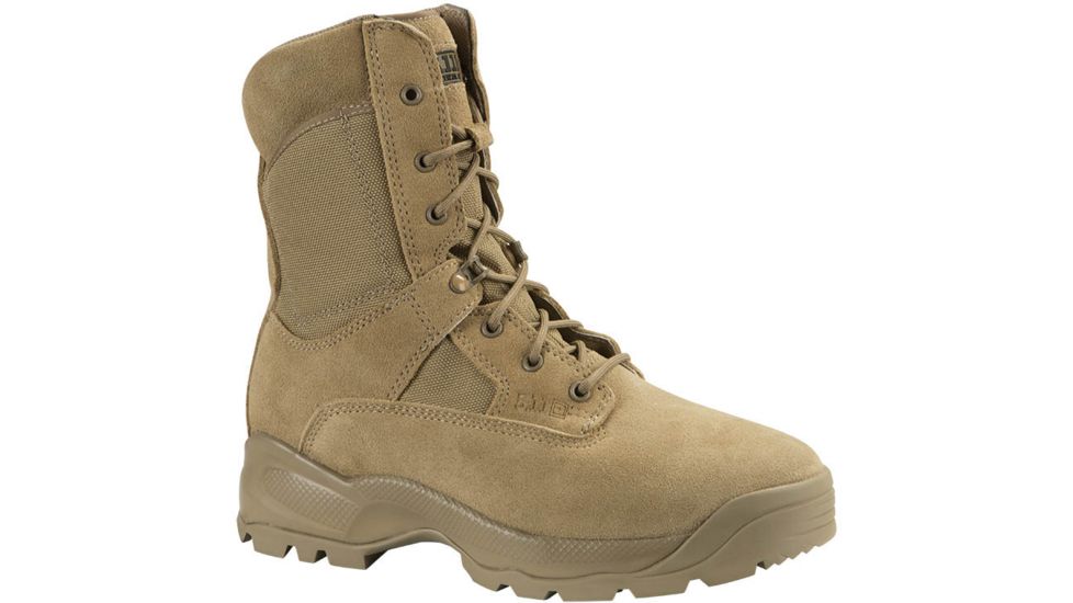 5.11 Tactical A.T.A.C. 8In Boot Side Zip - Mens, 14W, Coyote, 12110-120-14-W