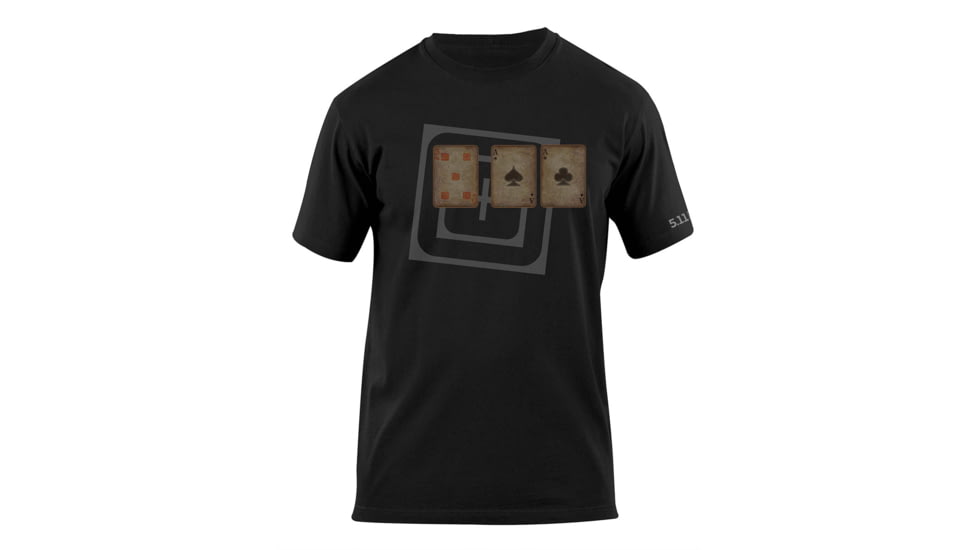 5.11 Tactical Card Tricks Logo T Shirt - Black - L 41006AG-019-L