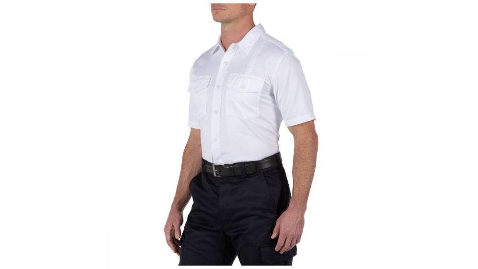 5.11 Tactical Company Short Sleeve Shirt - Mens, White, Large 71391-010-L