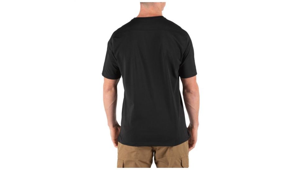 5.11 Tactical Delta Short Sleeve Crew Top - Mens, Black, Extra Small 40169-019-XS