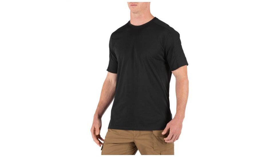 5.11 Tactical Delta Short Sleeve Crew Top - Mens, Black, Extra Small 40169-019-XS