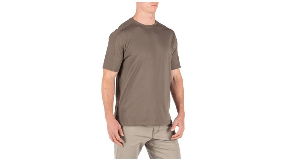 5.11 Tactical Delta Short Sleeve Crew Top - Mens, Major Brown, Large 40169-367-L