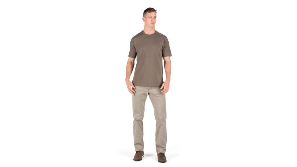 5.11 Tactical Delta Short Sleeve Crew Top - Mens, Major Brown, Large 40169-367-L