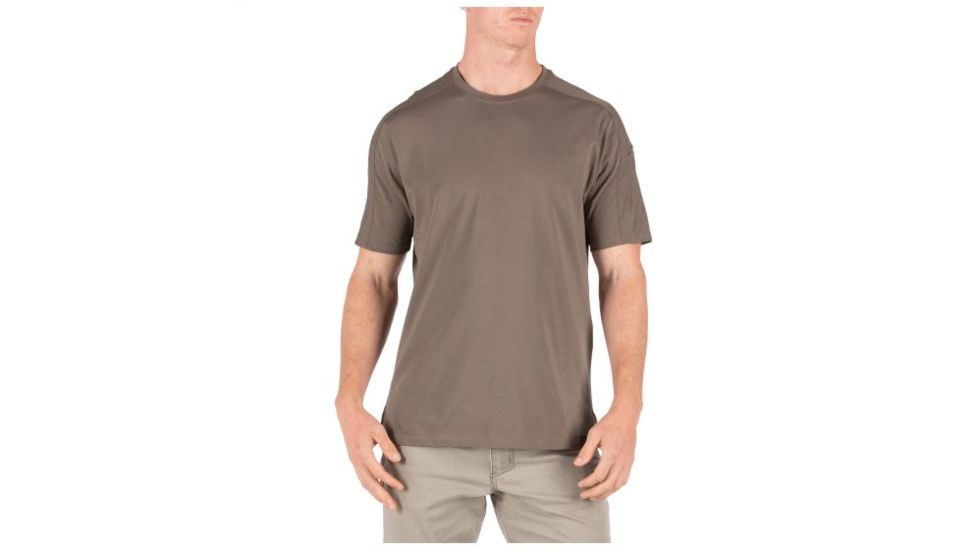5.11 Tactical Delta Short Sleeve Crew Top - Mens, Major Brown, Large 40169-367-L