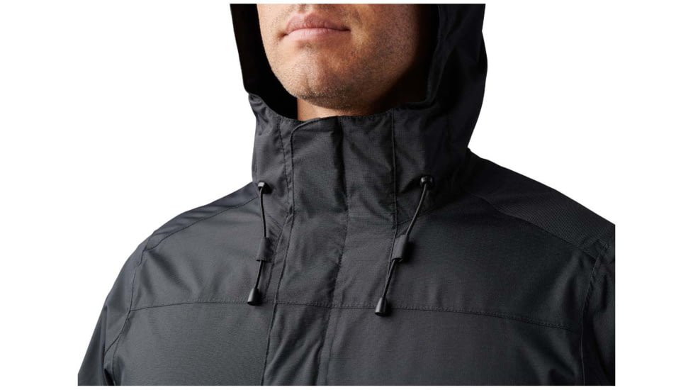 5.11 Tactical Exos Rain Shell Jacket - Mens, Black, 2XL, 48370-019-2XL
