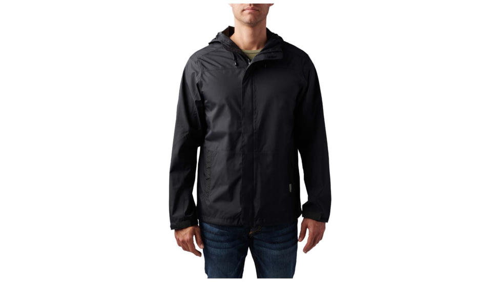 5.11 Tactical Exos Rain Shell Jacket - Mens, Black, 2XL, 48370-019-2XL