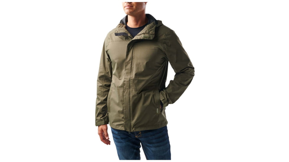 5.11 Tactical Exos Rain Shell Jacket - Mens, Ranger Green, 2XL, 48370-186-2XL