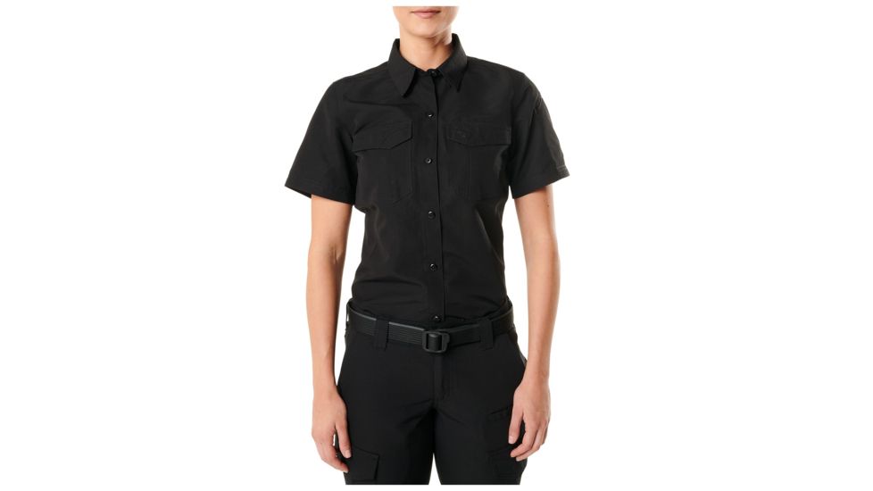 5.11 Tactical Fast-Tac Short Sleeve Shirt - Women's, Black, L, 61314-019-L