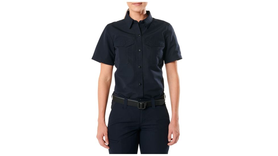 5.11 Tactical Fast-Tac Short Sleeve Shirt - Women's, Dark Navy, XL, 61314-724-XL