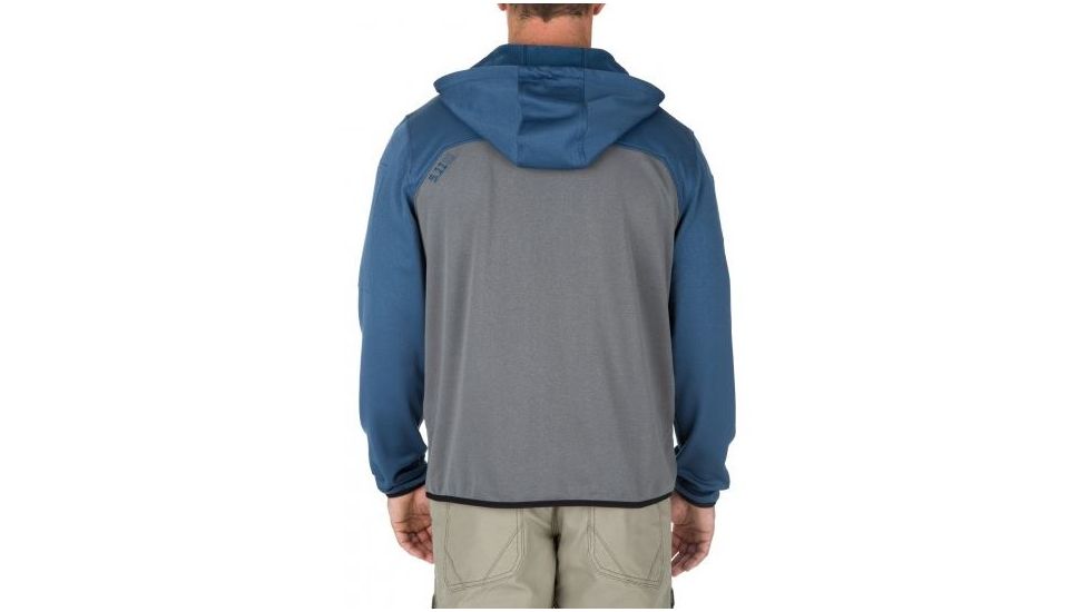 5.11 Tactical Mens Reactor Full Zip Hoodie 2.0, Storm, S 72439-092-S