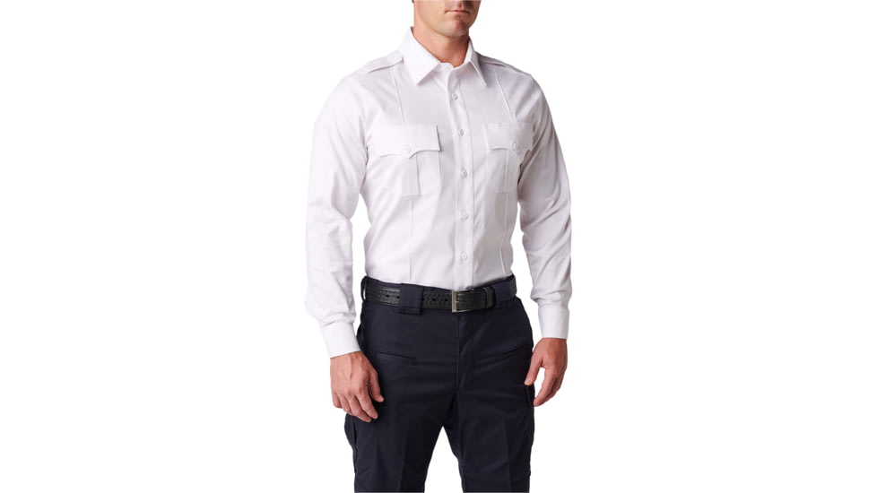 5.11 Tactical NYPD Stryke Twill L/S Shirt - Mens, Uniform White, SS, 72541-992-S-S