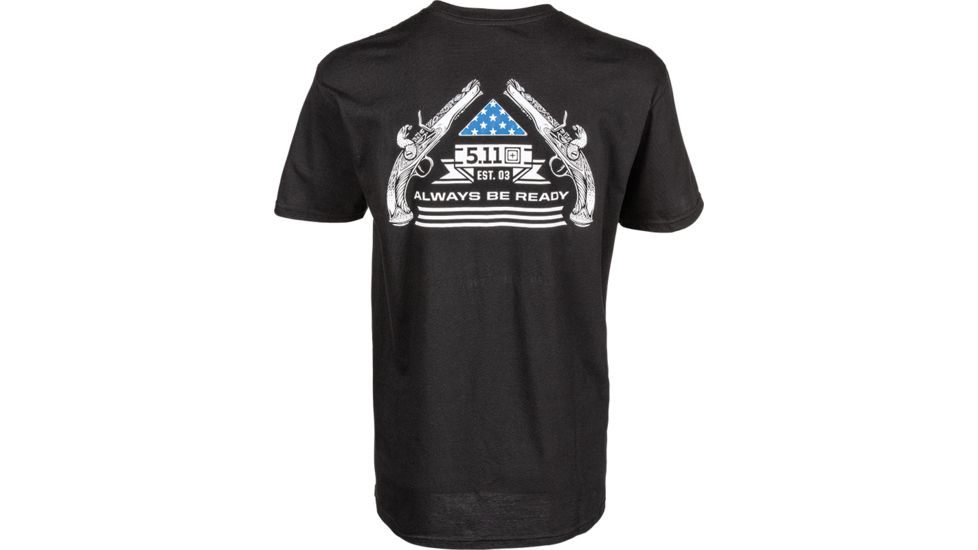 5.11 Tactical Pistols Pride Short Sleeve Tee - Mens, Black, 2XL 41195LNW-019-2XL