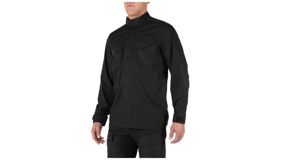 5.11 Tactical Quantum TDU Long Sleeve Shirt - Mens, Black, Extra Small 72506-019-XS