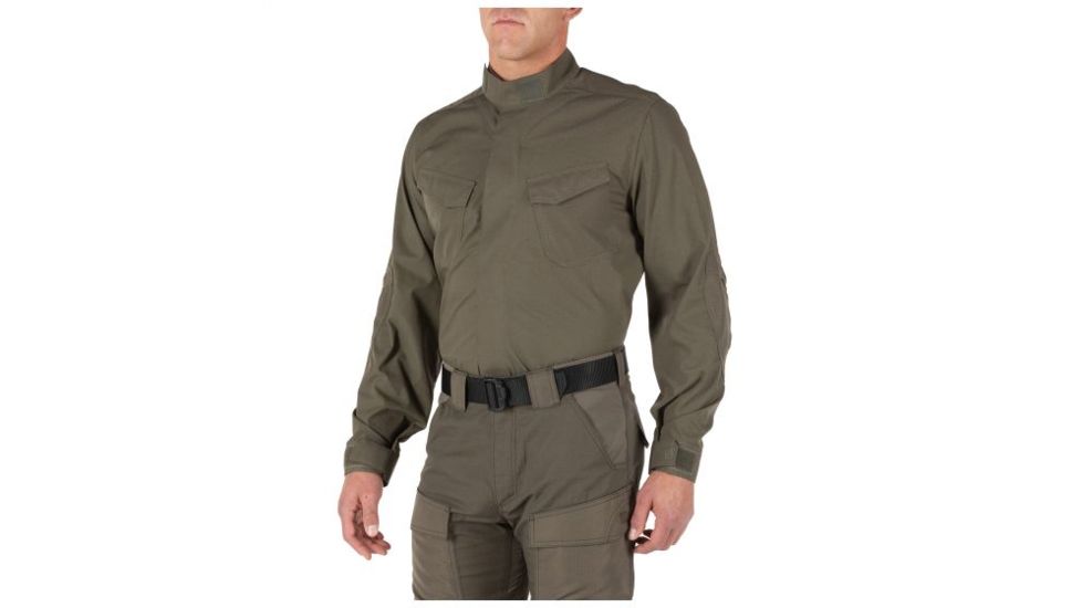 5.11 Tactical Quantum TDU Long Sleeve Shirt - Mens, Ranger Green, Extra Small 72506-186-XS