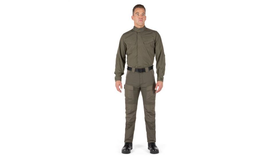 5.11 Tactical Quantum TDU Long Sleeve Shirt - Mens, Ranger Green, Extra Small 72506-186-XS