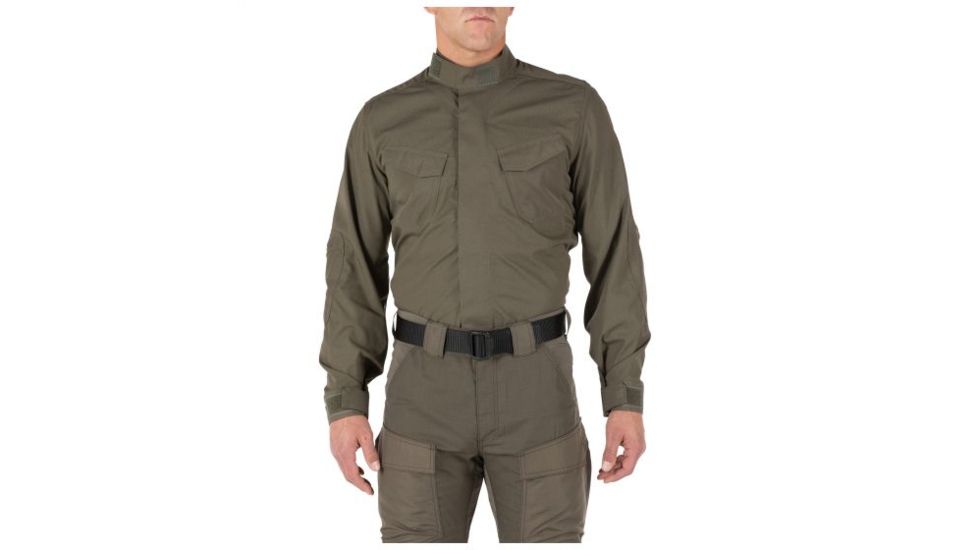5.11 Tactical Quantum TDU Long Sleeve Shirt - Mens, Ranger Green, Extra Small 72506-186-XS