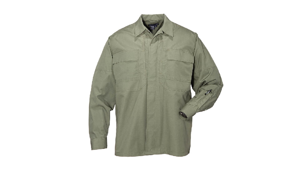 5.11 Tactical Ripstop Tdu L/s Shirt, TDU Green, 72002ABR-190-2XL-R
