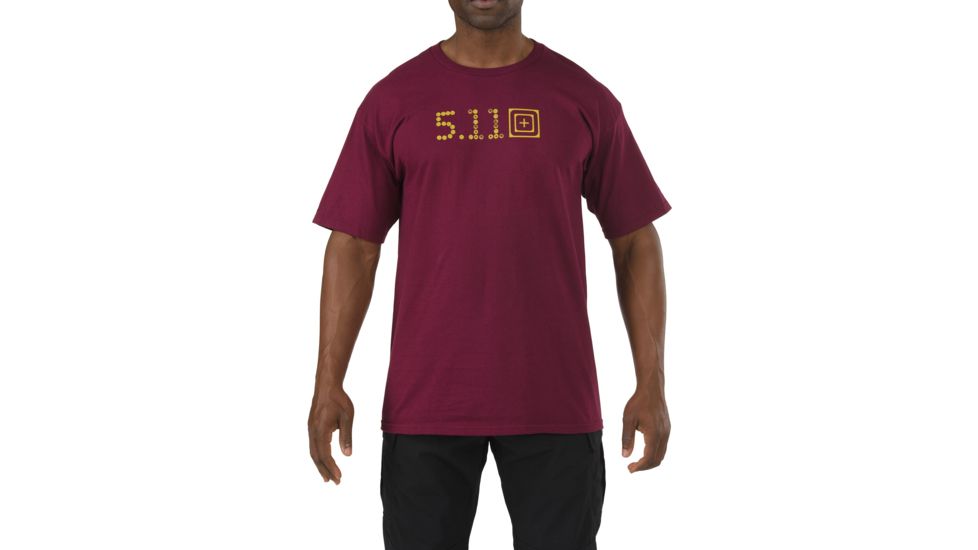 5.11 Tactical Skull Caliber T-shirt, Burgundy - 41006CP558XXL