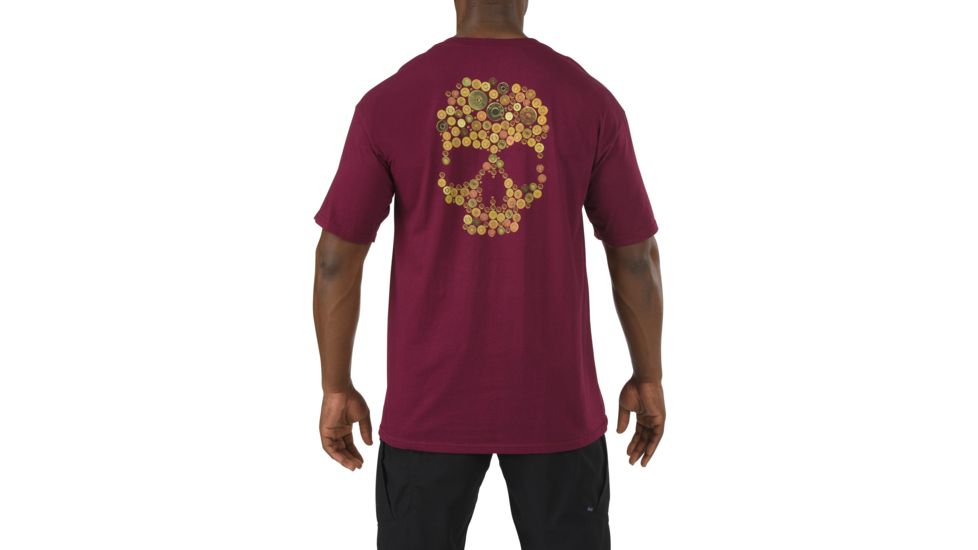 5.11 Tactical Skull Caliber T-shirt, Burgundy - 41006CP558XXL