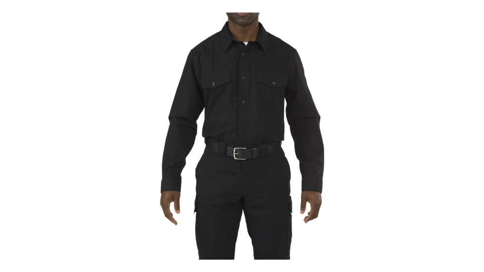 5.11 Tactical Stryke Pdu Cl B L/s Shrt, Black, 72074ABR-019-S-R