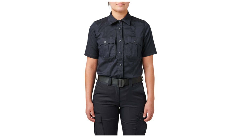 5.11 Tactical Stryke PDU Twill Short Sleeve Class B - Womens, Large, Regular, Uniform White, 61341-019-L-R