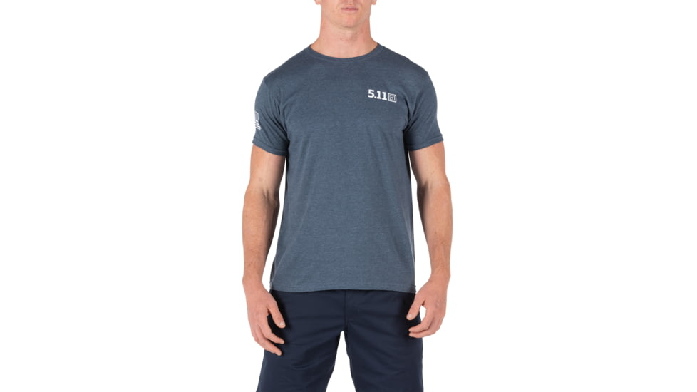 5.11 Tactical Superior Airpower Tee - Men's, Navy Heather, Large, 41191UB-749-L