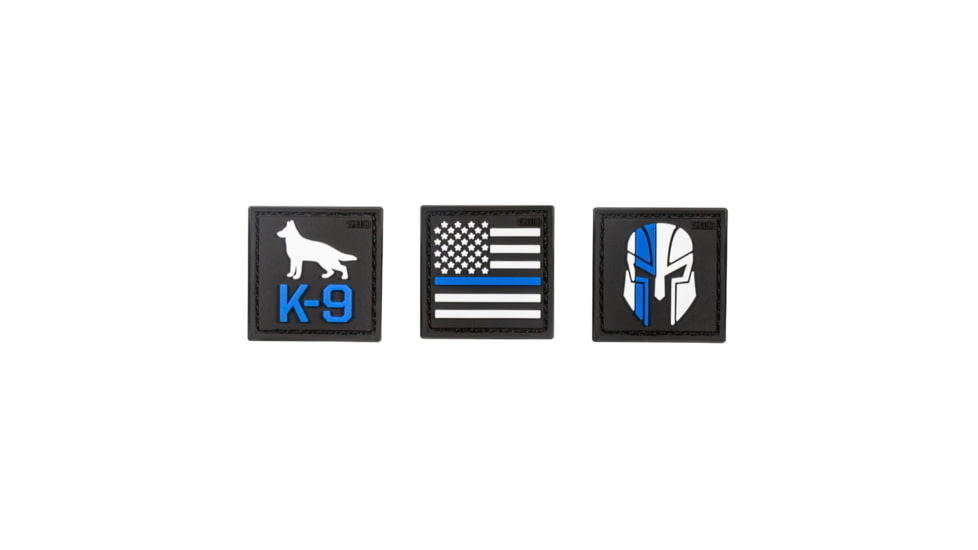 5.11 Tactical Thin Blue 1x1 Patch, 3-pack - Unisex, Blue, 1 SZ, 81757-676-1 SZ