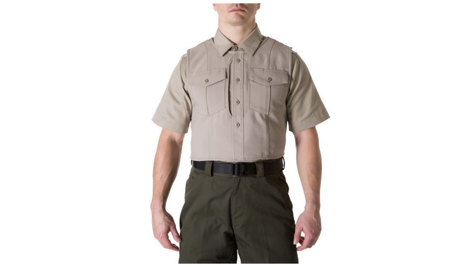 5.11 Tactical Uniform Outer Carrier Class B Shirt - Men's, Small, Short, Silver Tan, 49030-160-S-S