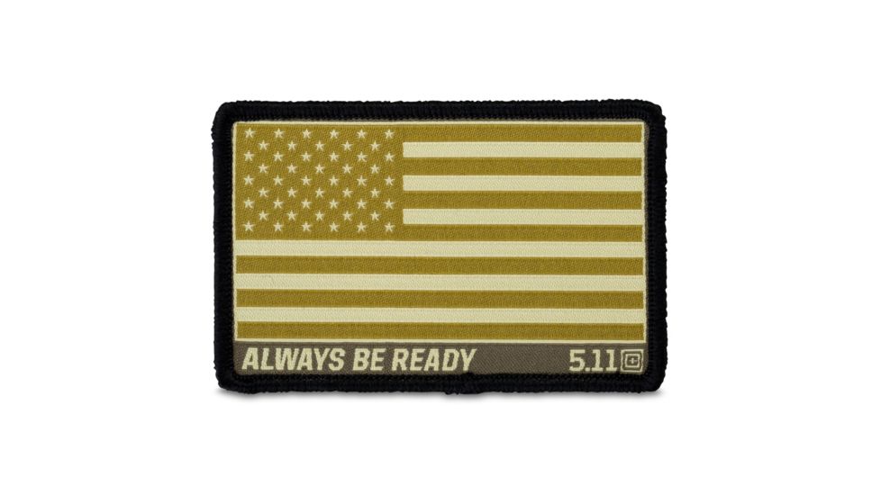 5.11 Tactical USA Flag Woven Patch - Unisex, Coyote, 1 SZ, 81292-120-1 SZ