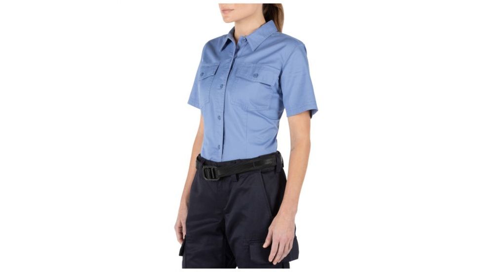 5.11 Tactical Company Short Sleeve Shirt - Women's, Fire Med Blu, S, 61321-696-S