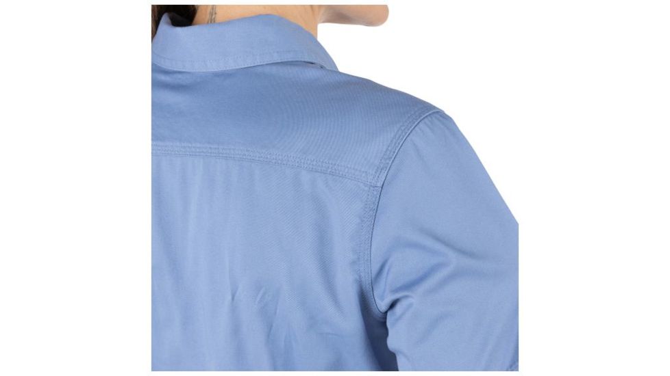 5.11 Tactical Women's Company Short Sleeve Shirt, Fire Med Blue, Small 61321-696-S