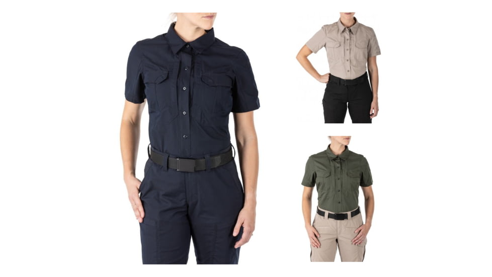5.11 Tactical Stryke Short Sleeve Shirt - Womens, Dark Navy, Khaki, TDU Green
