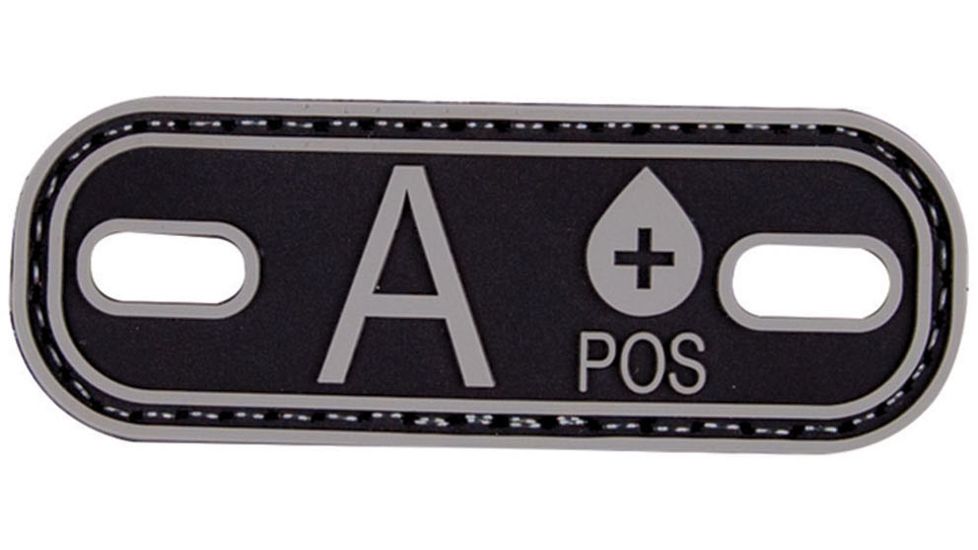 5IVE STAR GEAR Morale Patch,Blood Type A Plus,Black/Grey 6628000