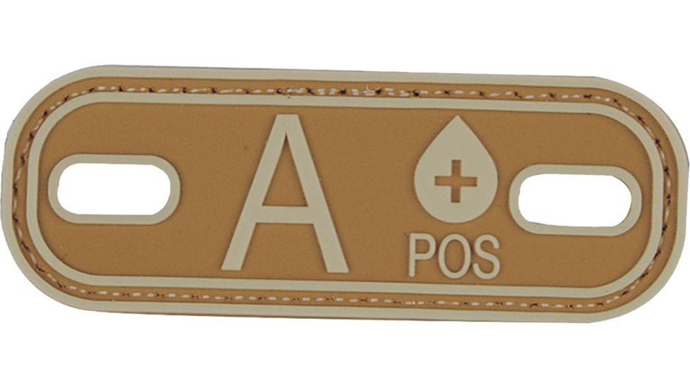 5IVE STAR GEAR Morale Patch,Blood Type A Plus,Coyote/Tan 6636000