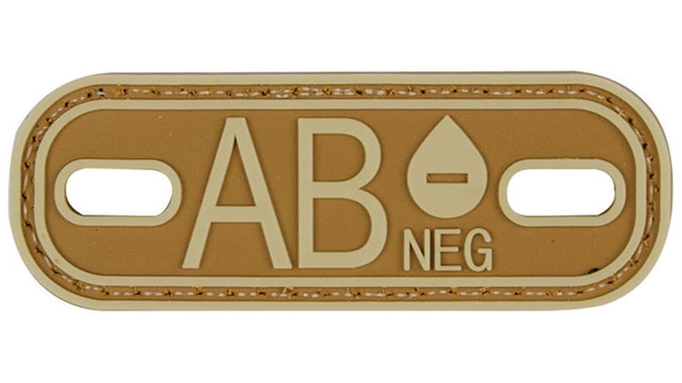 5IVE STAR GEAR Morale Patch,Blood Type AB Minus,Coyote/Tan 6641000