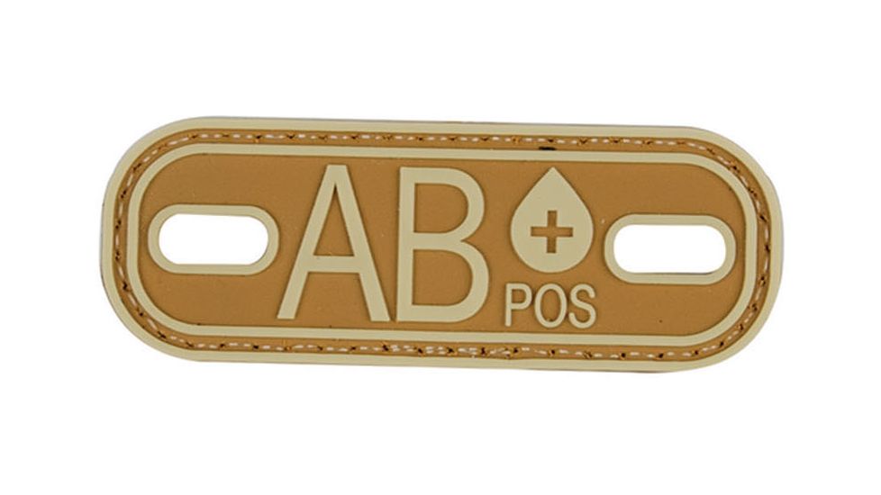 5IVE STAR GEAR Morale Patch,Blood Type AB Plus,Coyote/Tan 6640000