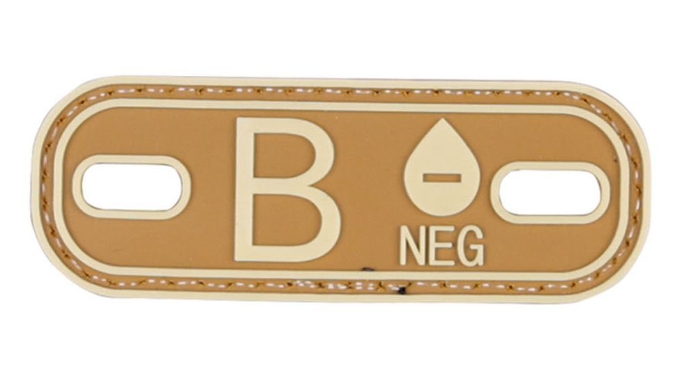 5IVE STAR GEAR Morale Patch,Blood Type B Minus,Coyote/Tan 6639000