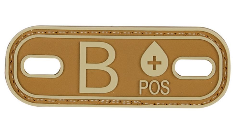 5IVE STAR GEAR Morale Patch,Blood Type B Plus,Coyote/Tan 6638000