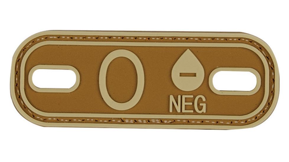 5IVE STAR GEAR Morale Patch,Blood Type O Minus,Coyote/Tan 6643000