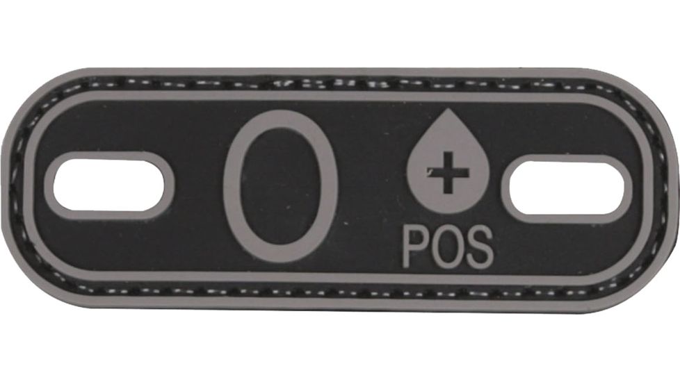 5IVE STAR GEAR Morale Patch,Blood Type O Plus,Black/Grey 6634000