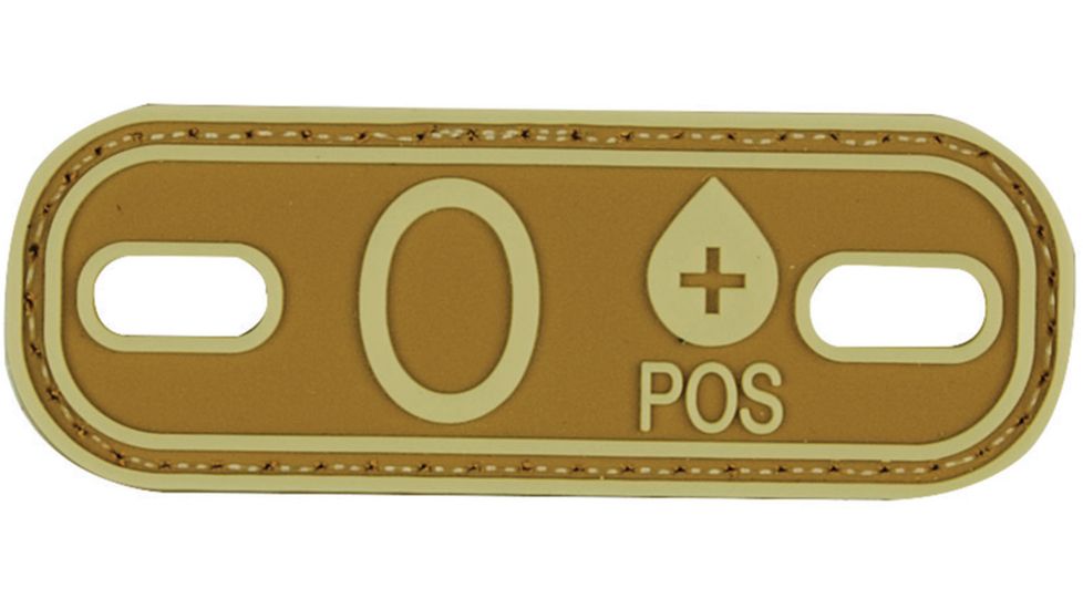 5IVE STAR GEAR Morale Patch,Blood Type O Plus,Coyote/Tan 6642000